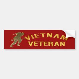 VIETNAM SOLDIER I GULD stötfångare Bildekal