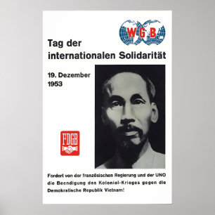 Vietnam Solidaritet Propagandaaffisch Öst Poster