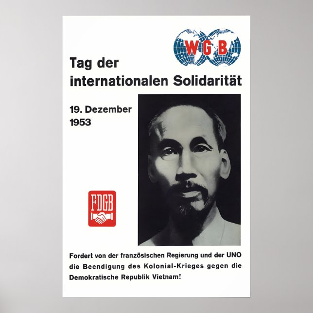 Vietnam Solidaritet Propagandaaffisch Öst Poster (Framsidan)