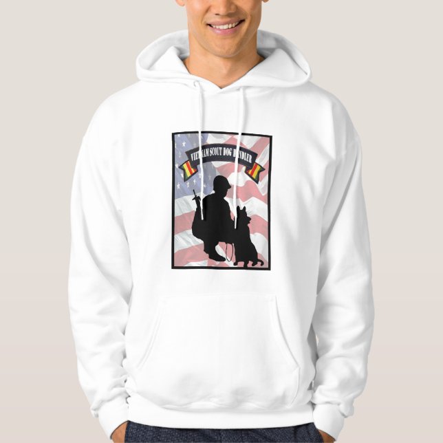 Vietnam spanar hundförlagehanterarehoodien sweatshirt (Framsida)