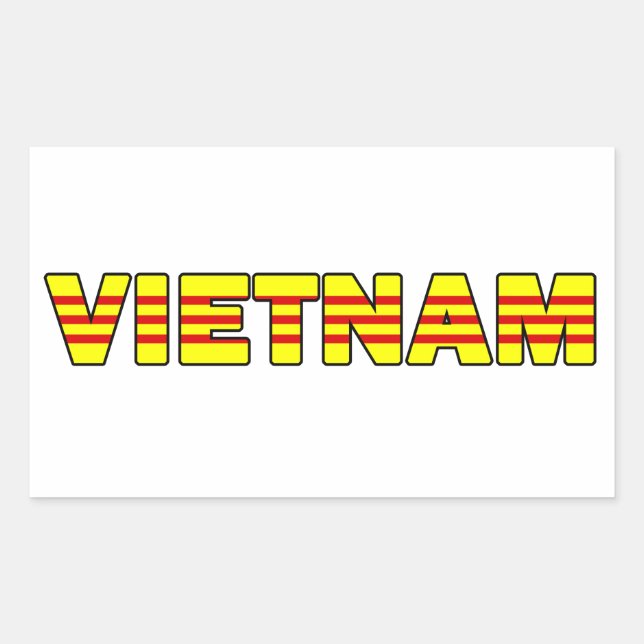 Vietnam Sticker Rektangulärt Klistermärke (Framsida)