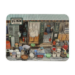 Vietnam Street Life, Anpassade Date Magnet