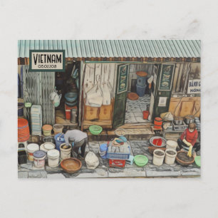 Vietnam Street Life, Anpassade Date Postcard Vykort