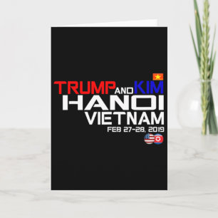 Vietnam Summit Kim Och Trump T Shirt Kort