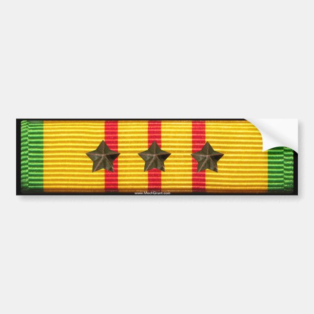 Vietnam tjänste- band - 3 kampanjstjärnor bildekal (Framsidan)