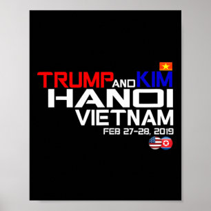 Vietnam toppmötet Kim och Trump T Shirt  Poster