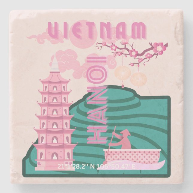 Vietnam Travel Art Stenunderlägg (Framsidan)