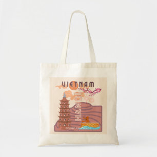 Vietnam Travel Art Tygkasse