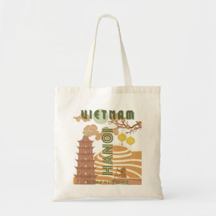 Vietnam Travel Art, Vintage Tygkasse