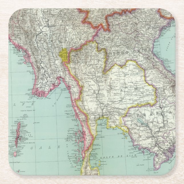 Vietnam Underlägg Papper Kvadrat (Framsidan)