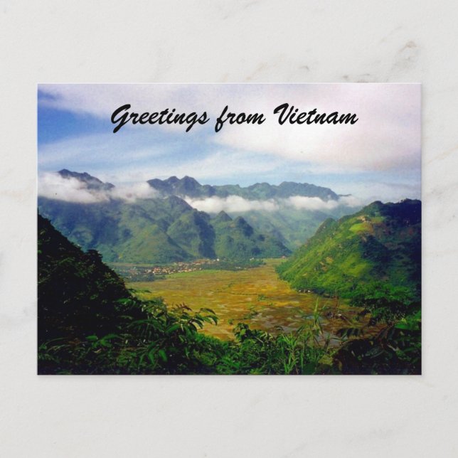 vietnam valley hälsning vykort (Framsida)