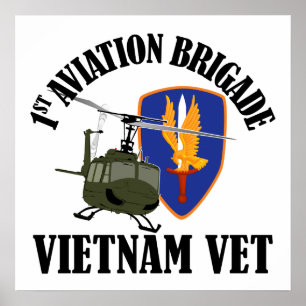 Vietnam Vet - 1st AVN BDE UH-1 Poster