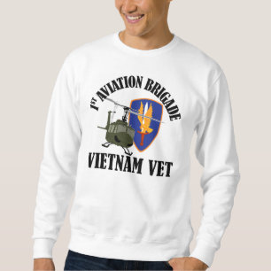 Vietnam Vet - 1st AVNBDE UH-1 Lång Ärmad Tröja