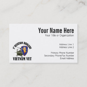 Vietnam Vet - 1st AVNBDE UH-1 Visitkort