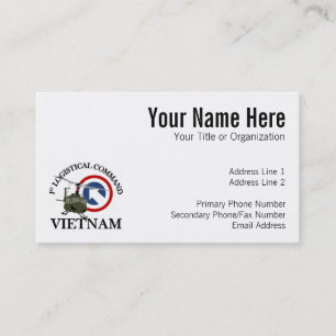 Vietnam Vet - 1st loggar Cmd Visitkort