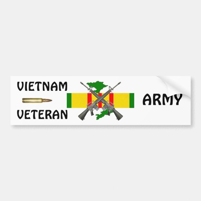 Vietnam vet ARMY Bumper Sticker Bildekal (Framsidan)