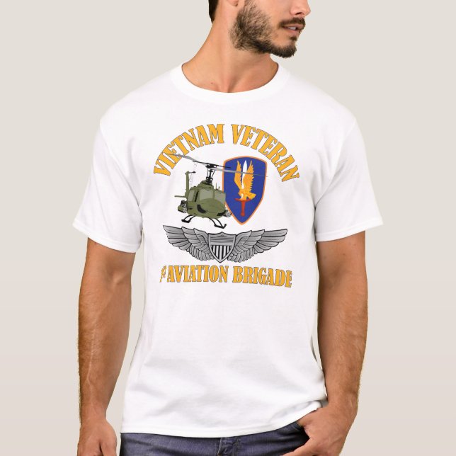 Vietnam Vet Aviator Vingar T Shirt (Framsida)