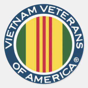 Vietnam veteran av Amerika lilla klistermärkear Runt Klistermärke