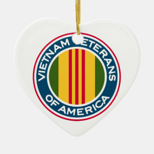 Vietnam veteran av den Amerika logotypen Julgransprydnad Keramik