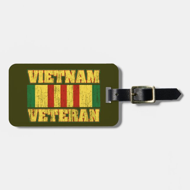 Vietnam veteran bagagebricka (Horisontell Framsida)