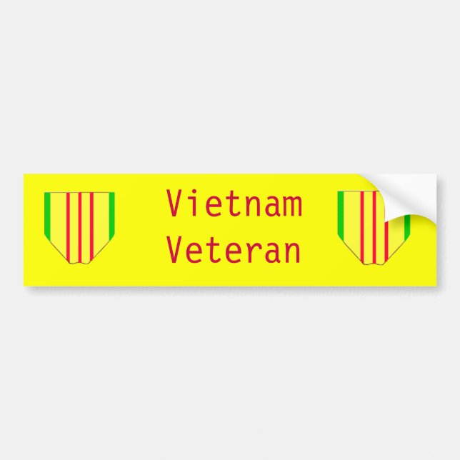 Vietnam Veteran Bumper Sticker Bildekal (Framsidan)