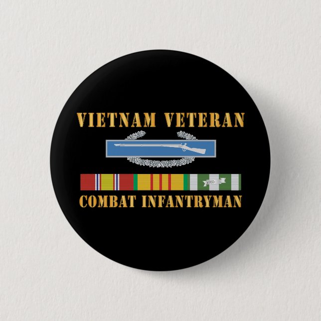 Vietnam Veteran - Cbt Infantryman w CIB VN SVC Knapp (Framsida)