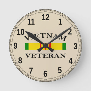 Vietnam Veteran Clock Rund Klocka