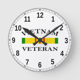 Vietnam Veteran Clock Rund Klocka