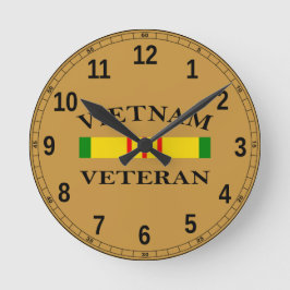 Vietnam Veteran Clock Rund Klocka