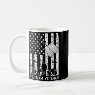 Vietnam-veteran Cool Amerikansk Flagga Militär Arm Kaffemugg