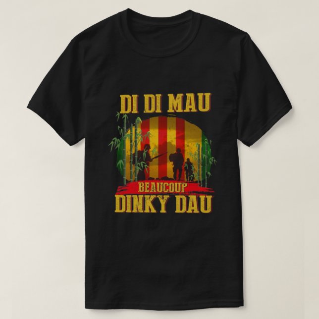 VIETNAM VETERAN DI MAU T SHIRT (Design framsida)