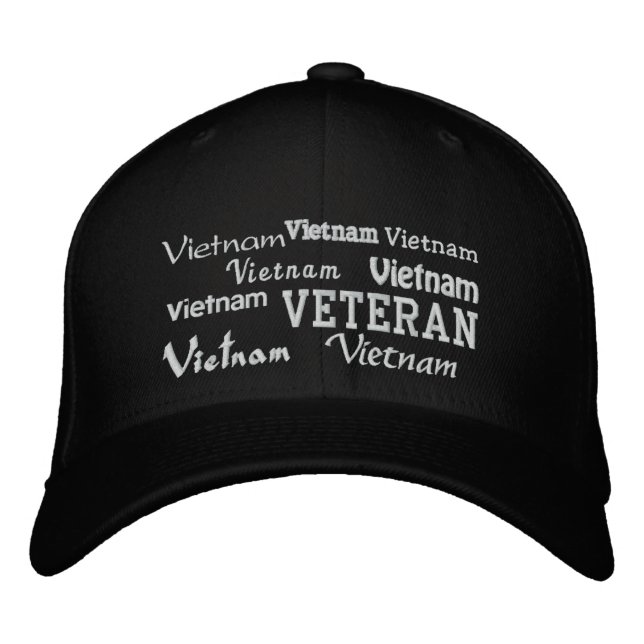 Vietnam Veteran - Embroied Hat Broderad Keps (Framsida)