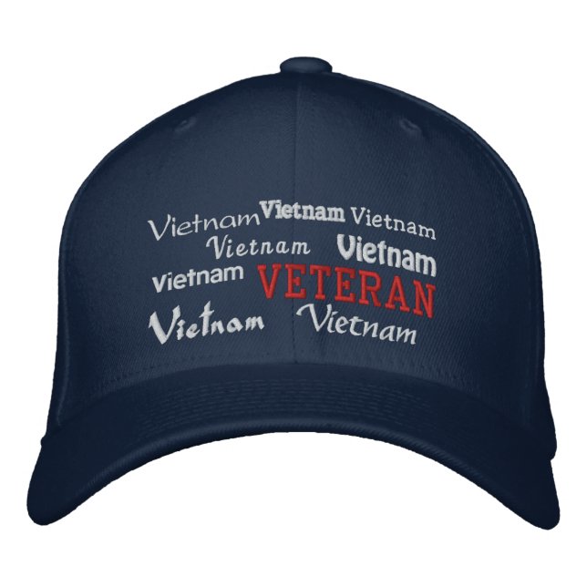Vietnam Veteran - Embroied Hat Broderad Keps (Framsida)