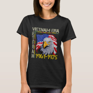 Vietnam Veteran Era 1961 1975 Memorial Flagga T Shirt