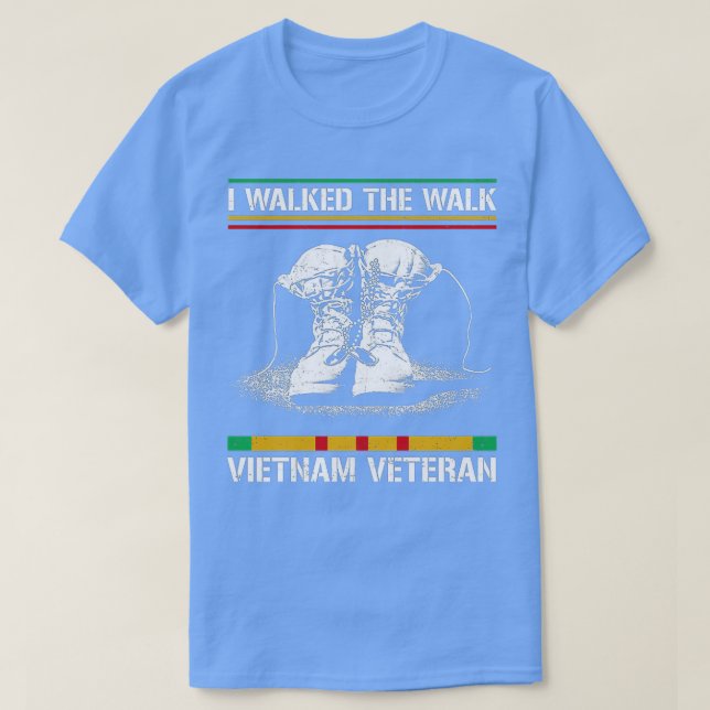 Vietnam Veteran I Walk Viet Vietnam Veteran T Shirt (Design framsida)