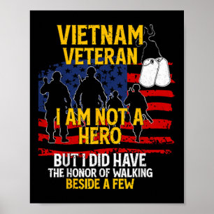 Vietnam Veteran, jag är ingen hjälte, veteran Poster