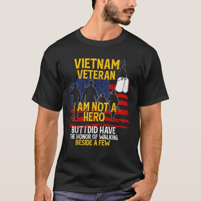 Vietnam Veteran, jag är inte ett Hero Veteran Memo T Shirt (Framsida)