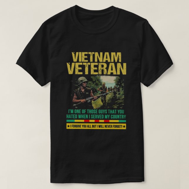 VIETNAM VETERAN JAG KOMMER ALDRIG ATT T SHIRT (Design framsida)