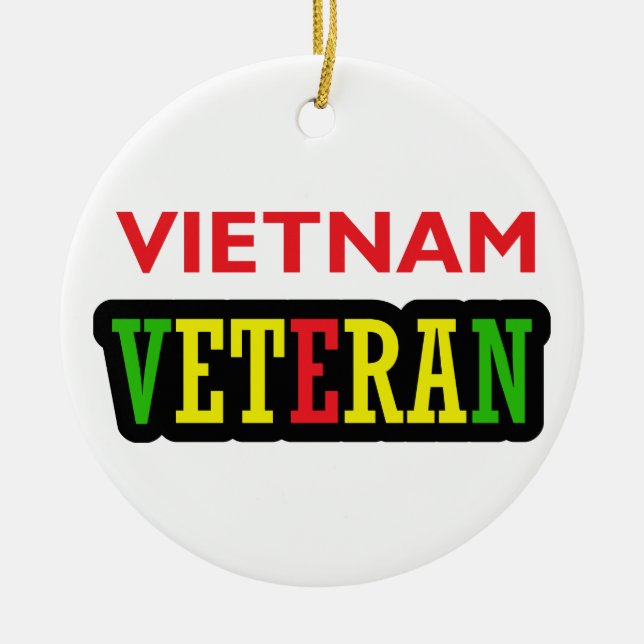 Vietnam Veteran Julgransprydnad Keramik (Framsidan)