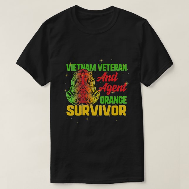 Vietnam Veteran Orange Agent Survivor T Shirt (Design framsida)
