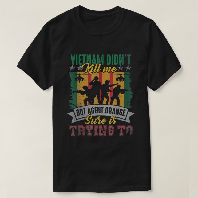Vietnam Veteran Orange Agent Survivor T Shirt (Design framsida)