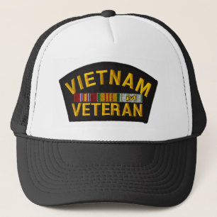 Vietnam Veteran Patch på Hat Truckerkeps