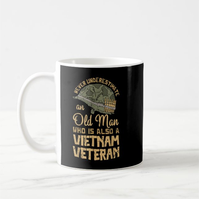 Vietnam Veteran Patriotic Army Soldier  Kaffemugg (Vänster)