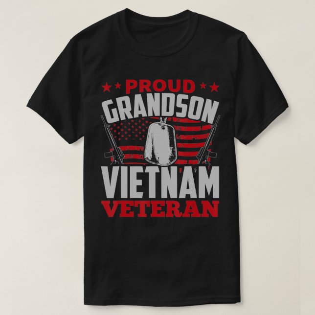 Vietnam Veteran Proud Grandson Tees Manar Kids Boy T Shirt (Design framsida)
