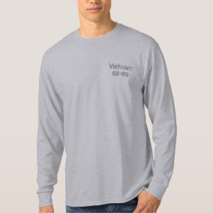 Vietnam Veteran Shirt Broderad Långärmad T-shirt