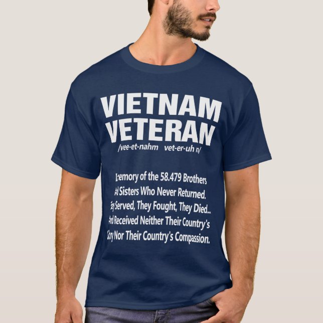 VietNam Veteran T Shirt (Framsida)