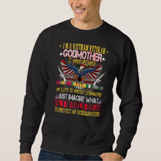 Vietnam Veteran Tees Goddaughters Proud Vet Godmot Lång Ärmad Tröja