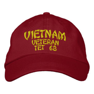 VIETNAM VETERAN TET 68 BRODERAD KEPS