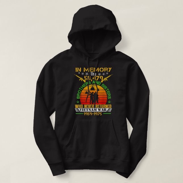 Vietnam Veteran till minne av gåvan från Krig Viet Hoodie (Design framsida)