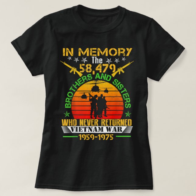 Vietnam Veteran till minne av gåvan från Krig Viet T Shirt (Design framsida)